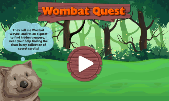 2.RL.1 Wombat Quest – Hidden Treasure Game
